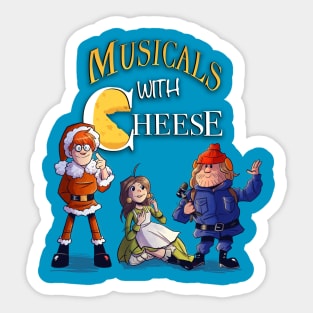 Musicals with Cheese Holiday Design Sticker